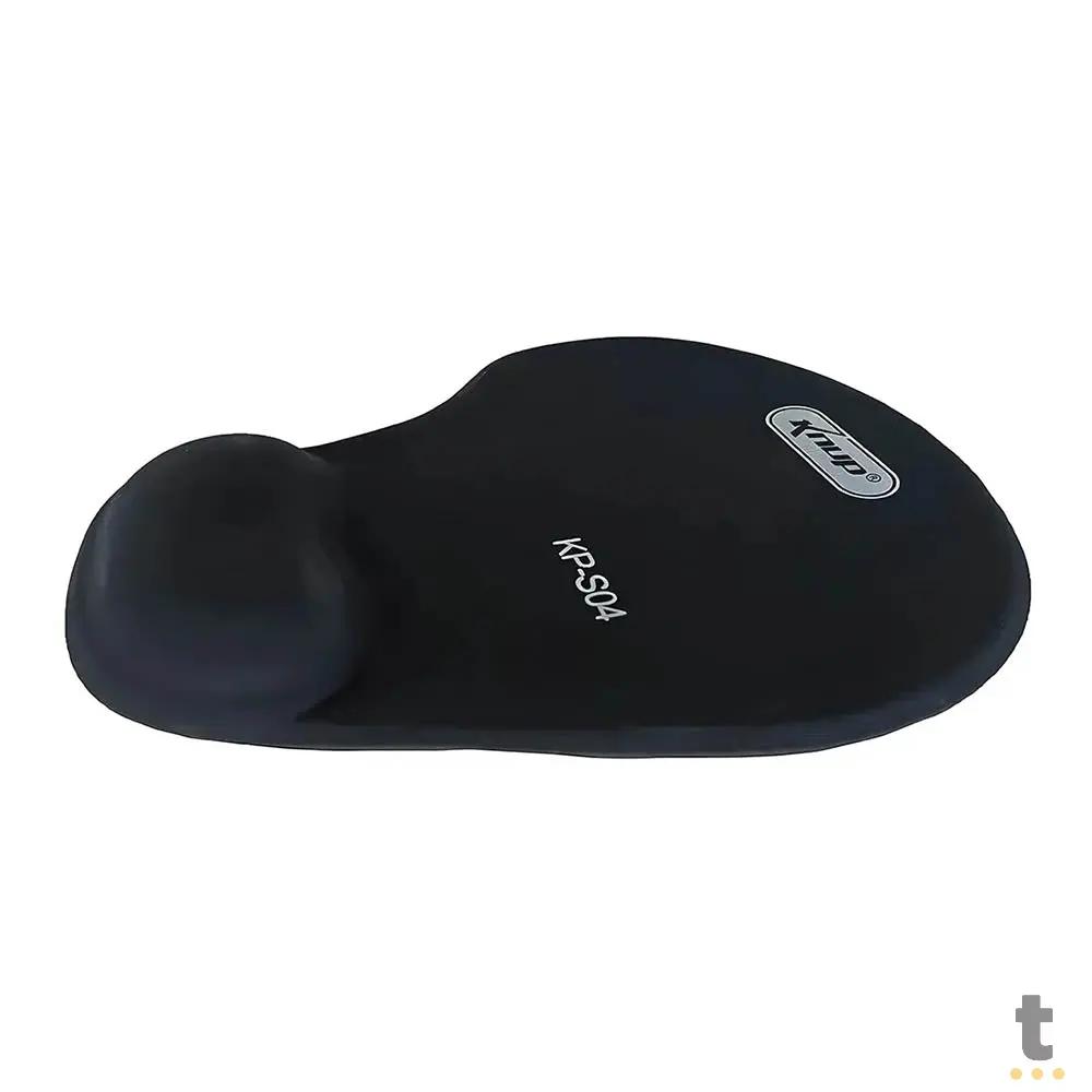 Mousepad Com Apoio de Pulso Ergonômico em Gel Preto Knup - KP-S04 Truedata