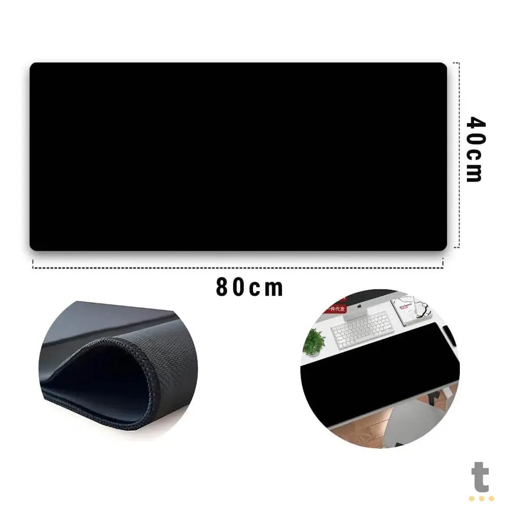 Mousepad Gamer Extra Grande Knup 80x40cm C/ Borda Reforçada Preto - Kp-S09 Truedata