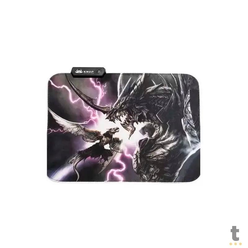 Mousepad Gamer Knup Rgb 350x250mm Dragon Fight - Kp-S012 Truedata