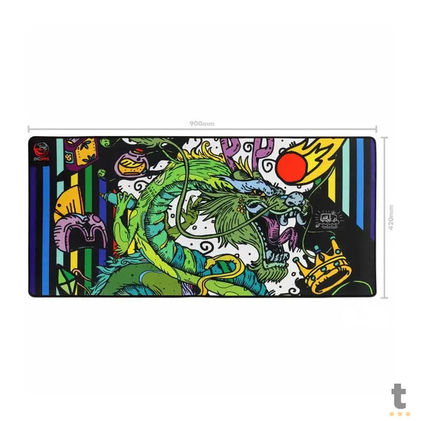 Mousepad Gamer PCYes Ancient Dragon Extended Estilo Speed 900X420MM - PMA90X42