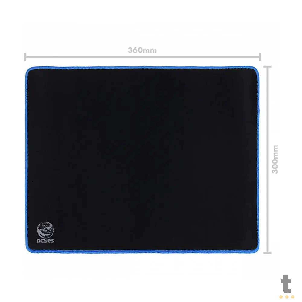 Mousepad Gamer PCYes Blue Standard Estilo Speed 360X300MM - PMC36X30BE Truedata
