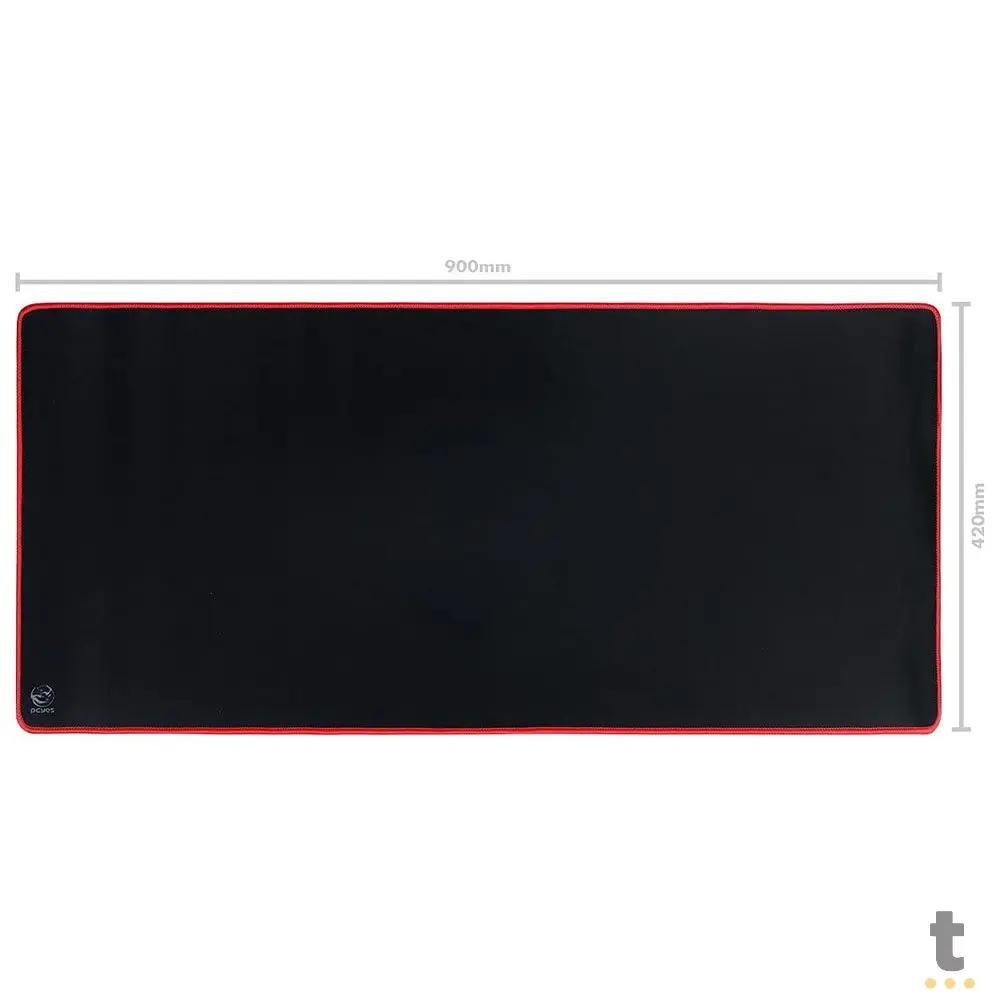 Mousepad Gamer PCYes Red Extended Estilo Speed 900X420MM - PMC90X42R Truedata