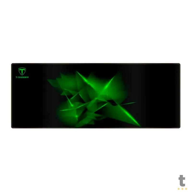 Mousepad Gamer T-Dagger Geometry S P/ Teclado e Mouse Preto/Verde 780x300mm - T-TMP301 Truedata