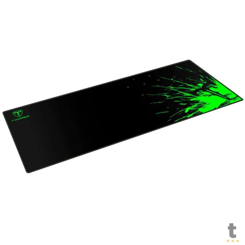 Mousepad Gamer T-Dagger Lava L Control Preto/Verde -  T-TMP300 Truedata