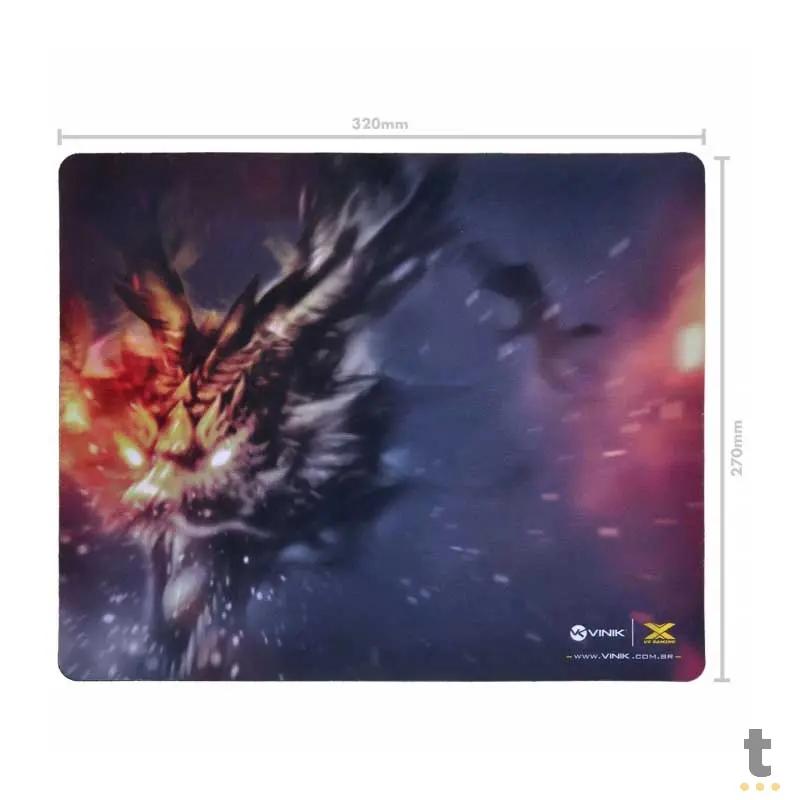 Mousepad Gamer VX Gaming Vinik Fire Dragon 320x270x2mm - 34682 Truedata