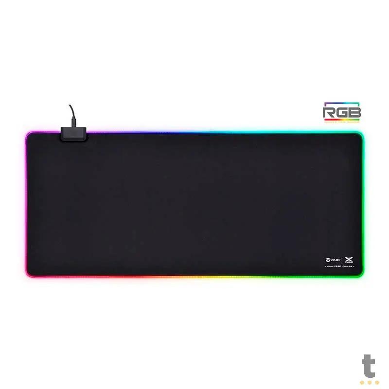 Mousepad Gamer Vinik VX Gaming RGB 700x300x3mm GG (Teclado e Mouse) - 34779 Truedata