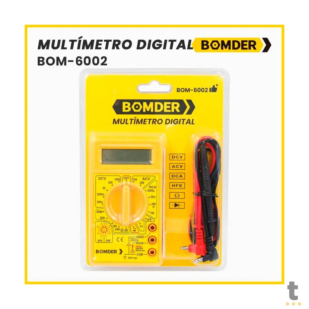 Multimetro Digital Bomder - BOM-6002 Truedata