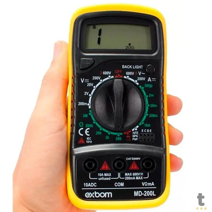 Multimetro Digital Exbom MD-200L Truedata