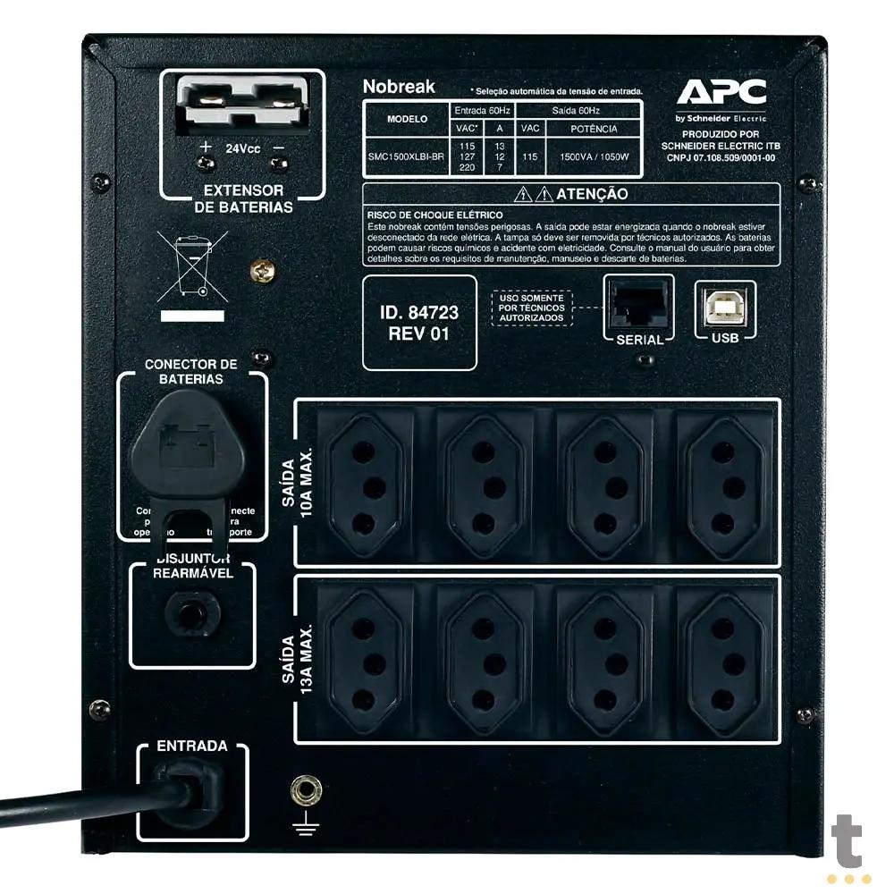 Nobreak 1500va Apc Senoidal Smart Ups E Bivolt S 110v - Cod SMC1500XLBI-BR Truedata