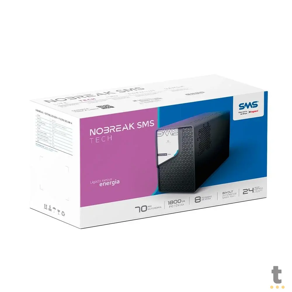Nobreak 1800va Sms Tech E Bivolt Auto S 110v - 29307 Truedata