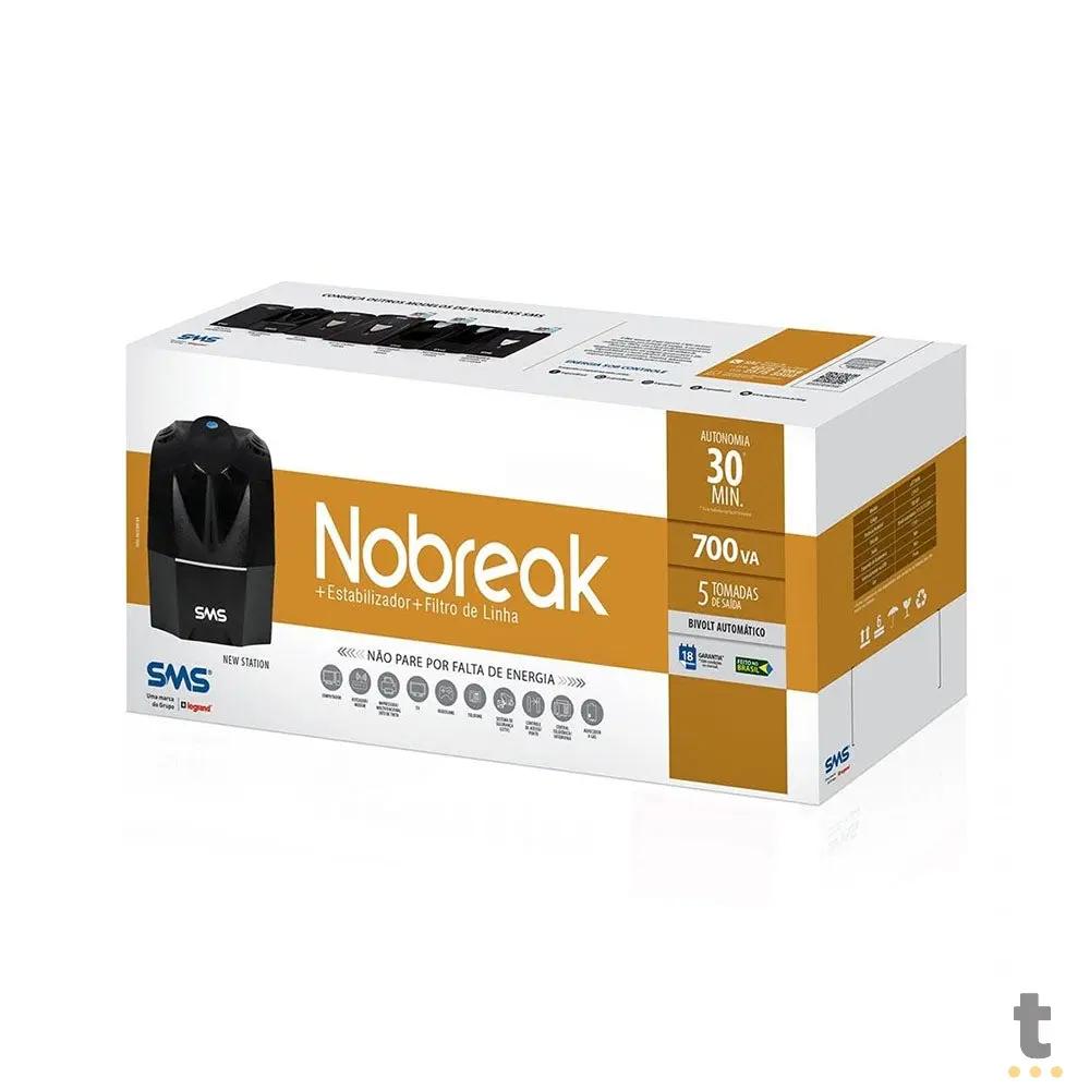 Nobreak 700va Sms Semi Senoidal New Station MST700Bi - E Bivolt S 110v - P/N 27915 Truedata
