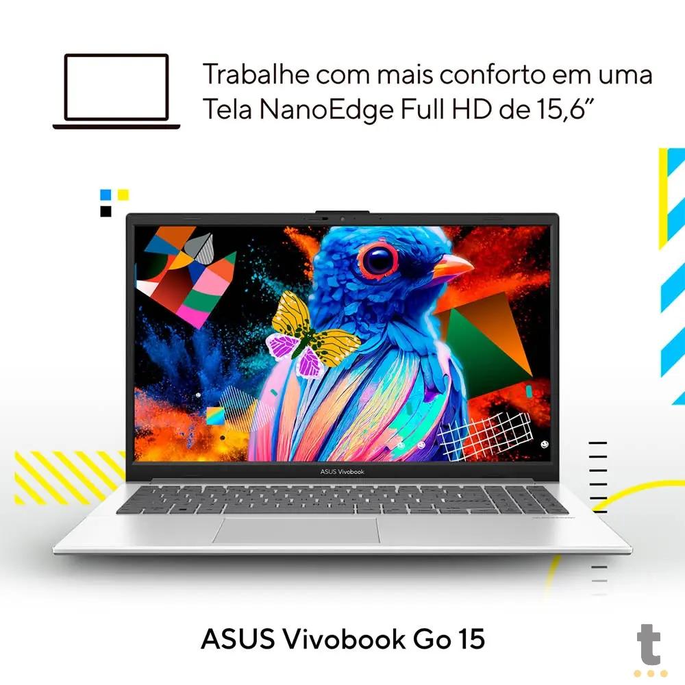 Notebook Asus Vivobook Intel Core I3-N305 4gb 128gb Ssd 15.6 Pols Prata Win11 Home - E1504GA-NJ440W Truedata
