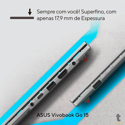 Notebook Asus Vivobook Intel Core I3-N305 4gb 128gb Ssd 15.6 Pols Prata Win11 Home - E1504GA-NJ440W Truedata