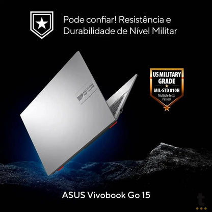 Notebook Asus Vivobook Intel Core I3-N305 4gb 256gb Ssd 15.6 Pols Prata Win11 Home - E1504GA-NJ441W Truedata