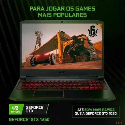 Notebook Gamer Acer Aspire Nitro 5 AMD Ryzen 7 8gb 1TB Hd + 128Gb Ssd GTX 1650 15.6 Pols Preto / Vermelho - AN515-43-R4C Truedata