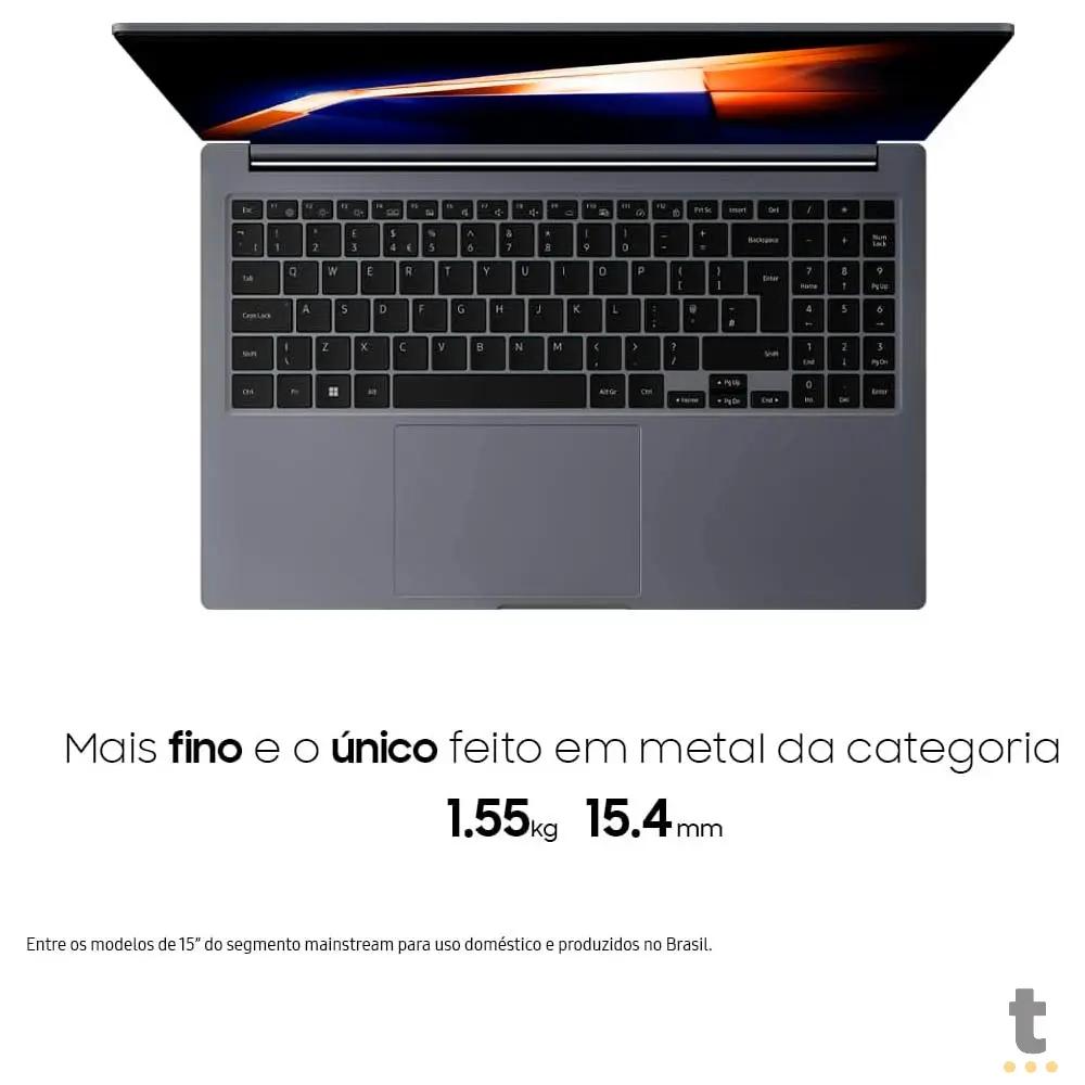 Notebook Samsung Galaxy Book4 Intel Core I3-1315U 8gb 256Gb Ssd Win11 Home 15.6 Pols Grafite - NP750XGJ-KG5BR Truedata