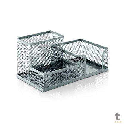 Organizador de Mesa Aramado Prata Keep - EI090 Truedata