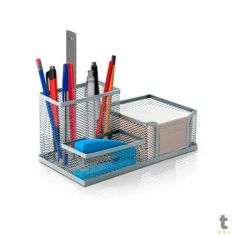 Organizador de Mesa Aramado Prata Keep - EI090 Truedata