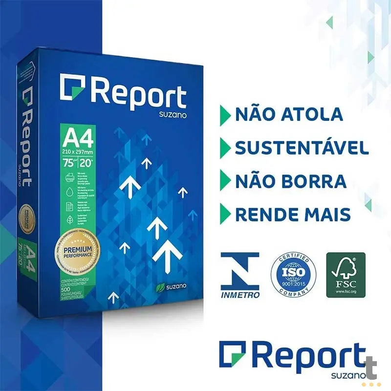 Papel A4 Suzano Report Premium - Resma Truedata