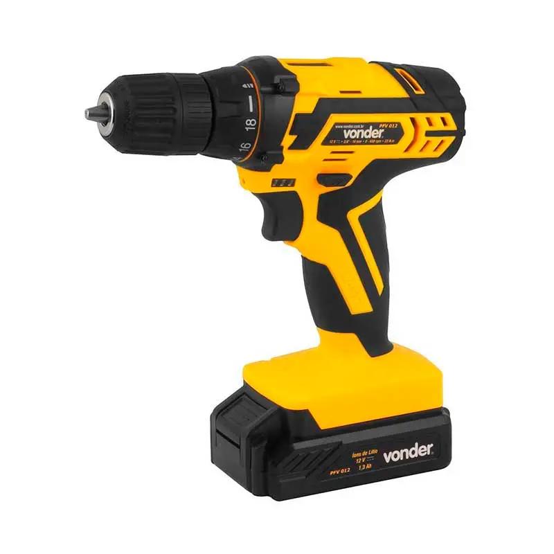 Parafusadeira e Furadeira C/ Bateria Vonder 12V 3/8” PFV012 Bivolt Truedata