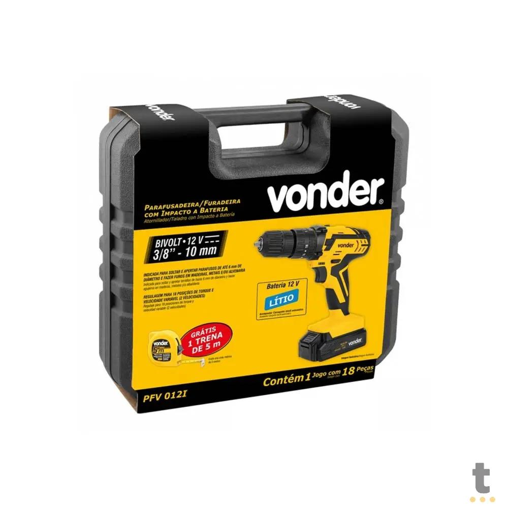 Parafusadeira e Furadeira C/ Impacto Vonder 12V 3/8” PFV012I Bivolt Truedata