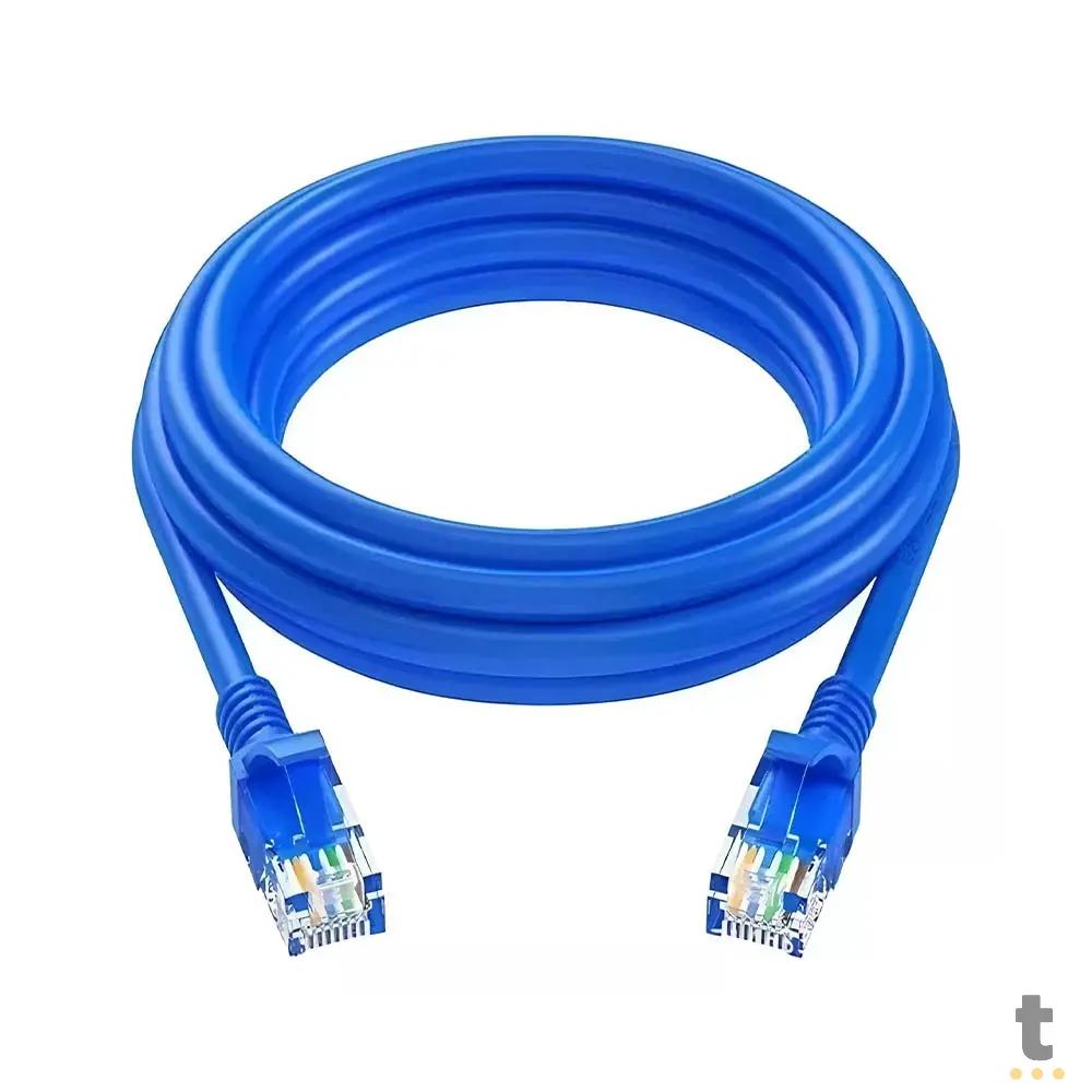 Patch Cord Cabo De Rede 15m Cat5 Azul Truedata