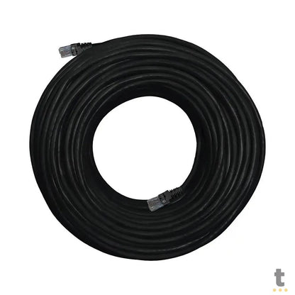 Patch Cord Cabo De Rede 30m Cat6 Preto Truedata