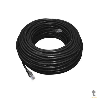 Patch Cord Cabo De Rede 30m Cat6 Preto Truedata