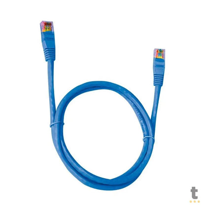 Patch Cord Cabo De Rede Cat5-E PlusCable 1.5m Azul - PC-ETHU15BL Truedata