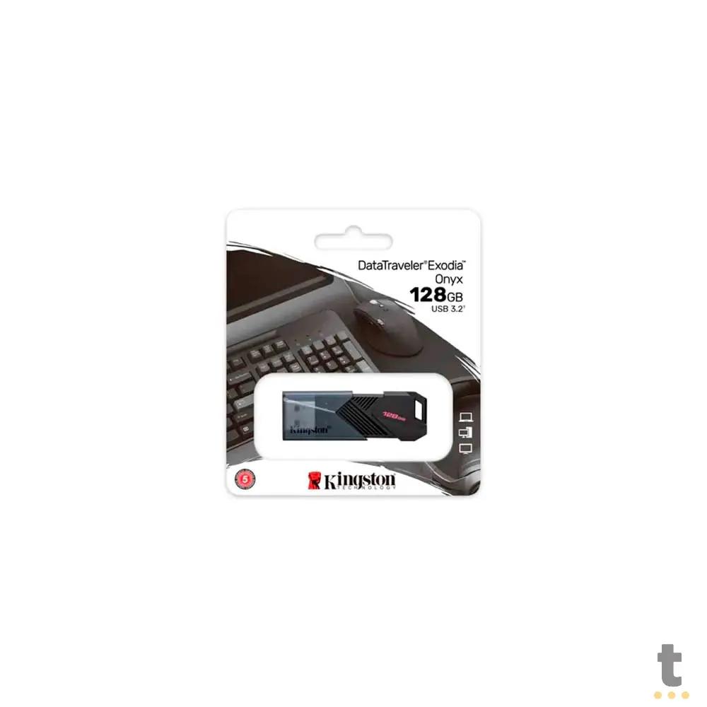 Pen Drive 128gb Kingston DataTravaler Exodia Onix 3.2 Preto - DTXON/128GB Truedata