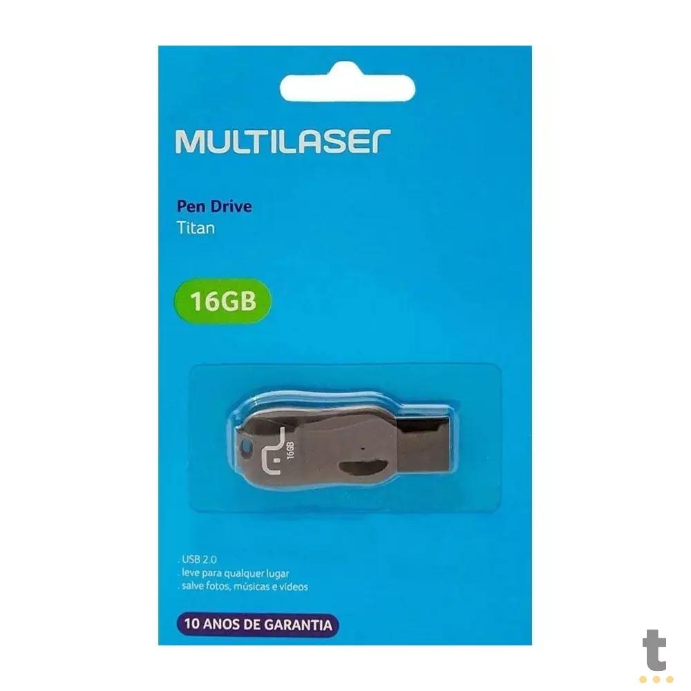 Pen Drive 16gb Multilaser Titan Preto - PD602 Truedata