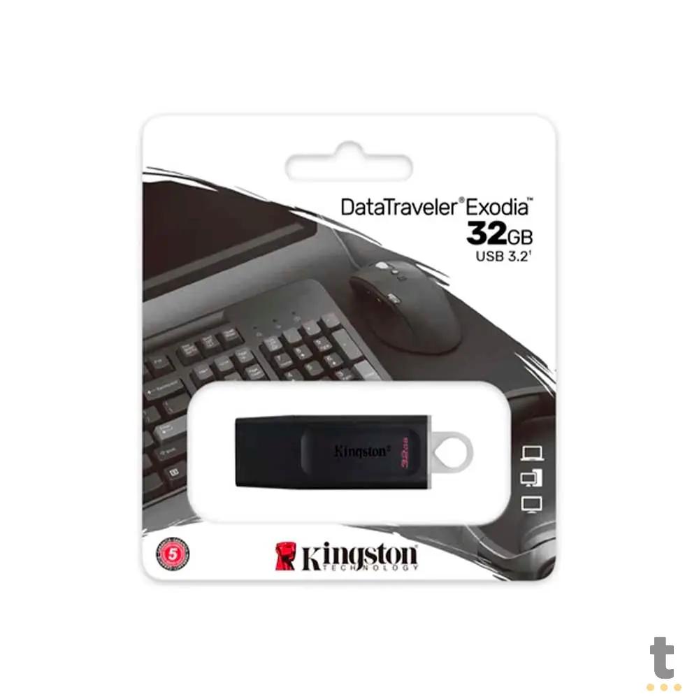 Pen Drive 32gb Kingston DataTravaler Exodia 3.2 Preto - DTX/32GB Truedata