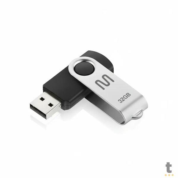 Pen Drive 32gb Multilaser Twist Preto - PD989