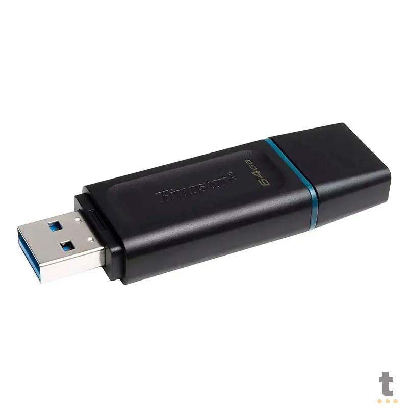 Pen Drive 64gb Kingston DataTravaler Exodia 3.2 Preto - DTX/64GB Truedata