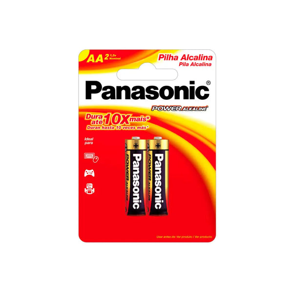 Pilha Alcalina AA Pequena Panasonic LR6XAB/2B192 (Cartela C/2 Pilhas) - 19771