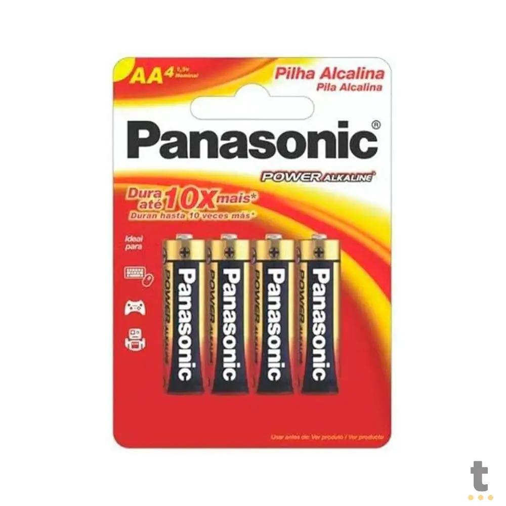 Pilha Alcalina AA Pequena Panasonic  (Cartela C/4 Pilhas) - LR6XAB/4B192 Truedata