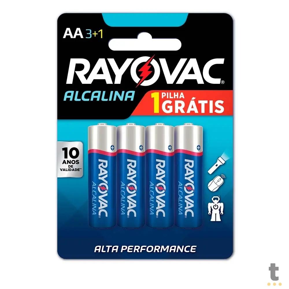 Pilha Alcalina AA Pequena Rayovac (Cartela C/4 Pilhas) - 208013 Truedata