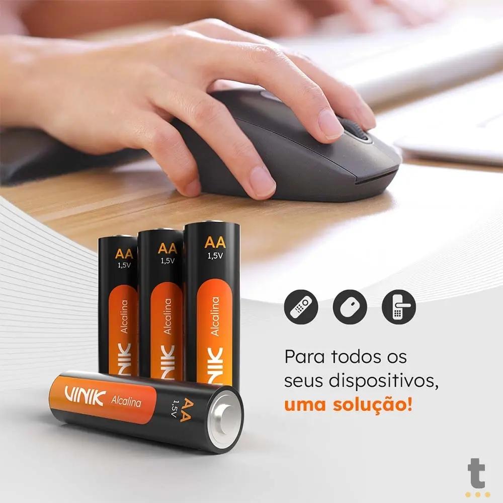 Pilha Alcalina AA Vinik Cartela C/4 Pilhas - VP2AB4A Truedata