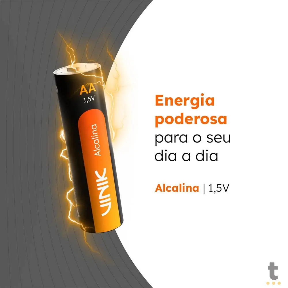 Pilha Alcalina AA Vinik Cartela C/4 Pilhas - VP2AB4A Truedata