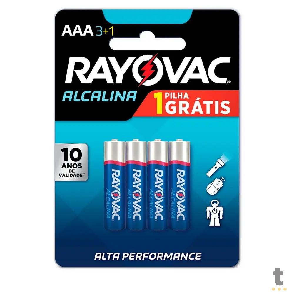 Pilha Alcalina AAA Palito Rayovac (Cartela C/4 Pilhas) - 20324 Truedata