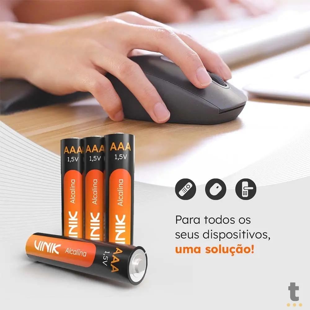 Pilha Alcalina AAA Palito Vinik Cartela C/4 Pilhas - VP3AB4A Truedata