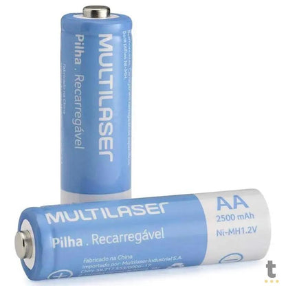 Pilha Recarregável AA 2500mah Multilaser (Blister C/ 4 Pilhas) - CB052 Truedata