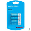 Pilha Recarregável AA 2500mah Multilaser (Blister C/ 4 Pilhas) - CB052 Truedata