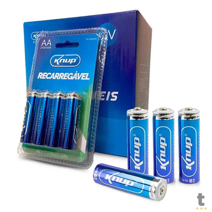 Pilha Recarregável AA 2700mah Knup (Blister C/ 4 Pilhas) - KP-4800AA Truedata