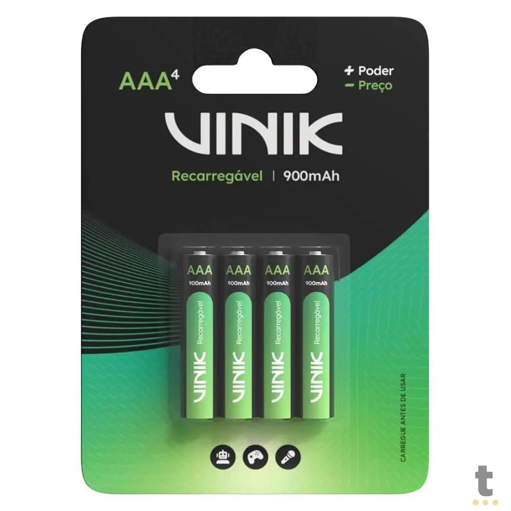 Pilha Recarregável AAA 900Mah 1.2v Vinik (Blister C/ 4 Pilhas) - VP3AB4R Truedata