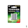 Pilha Recarregável AAA 950mah Toshiba (Blister C/4 Pilhas) - TNH03GAE Truedata