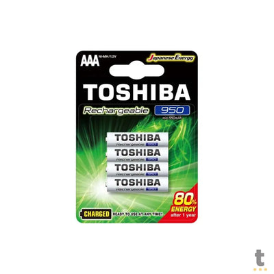 Pilha Recarregável AAA 950mah Toshiba (Blister C/4 Pilhas) - TNH03GAE