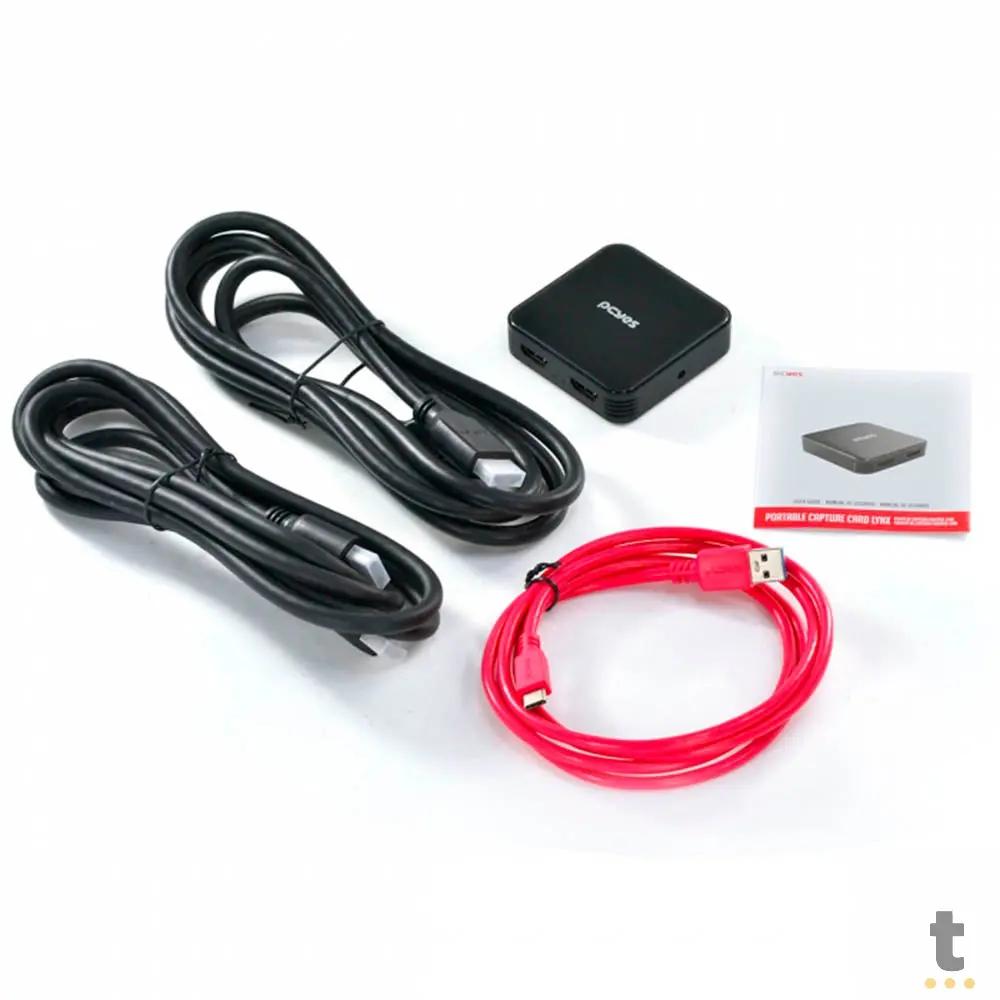 Placa De Captura Portátil PCYes Lynx Usb Tipo C Hdmi Conector Áudio 3.5mm - UHD-01S Truedata