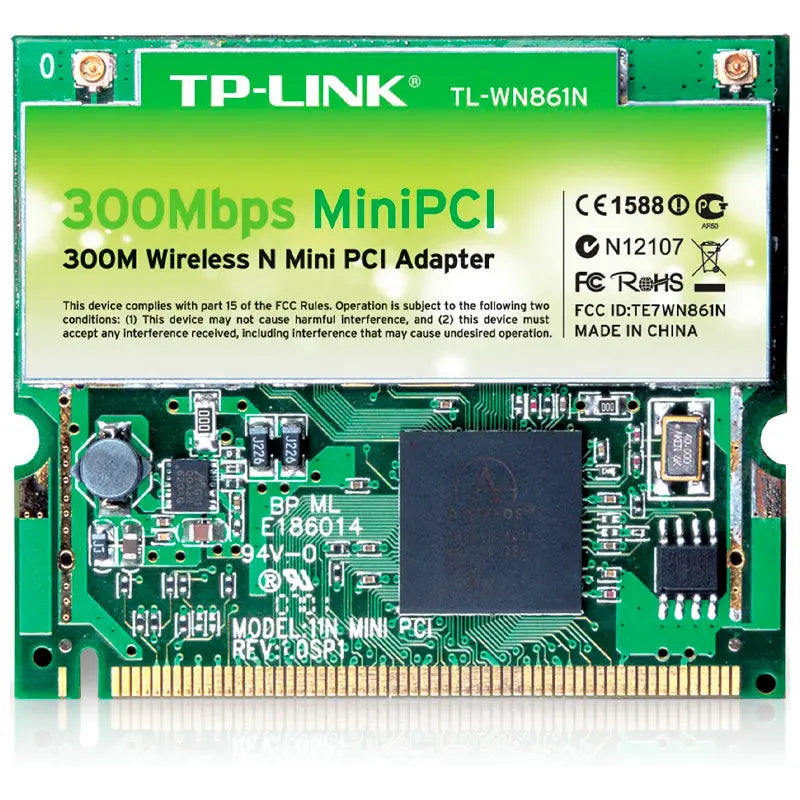 Placa De Rede Sem Fio Para Notebook Tp-Link  300mbps Mini Pci Tl-Wn861n Truedata