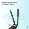 Placa De Rede Sem Fio Pci-E Tp-Link AX1800 Wi-fi 6 Dual Band Bluetooth 5.2- Archer TX20E Truedata